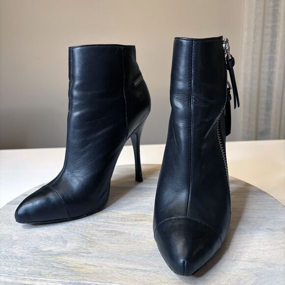 Jean-Michel Cazabat Zoulu Pump Nappy Vintage Black Zipper Bootie US Size 10 - Picture 3 of 12